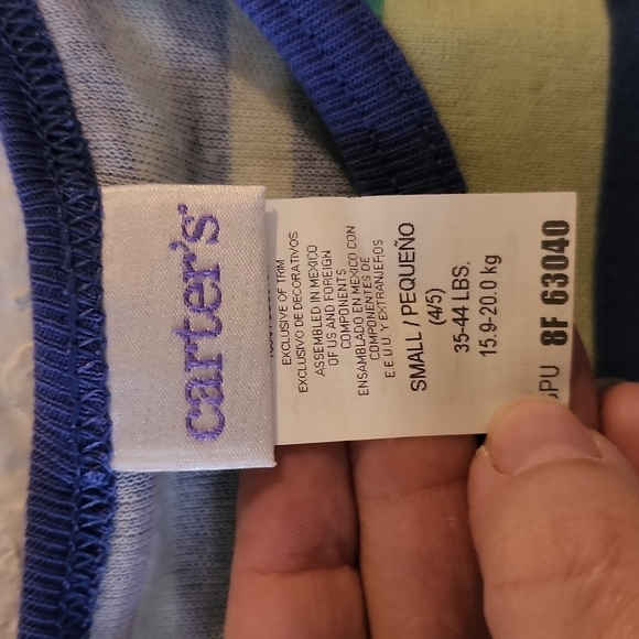 Carter's Long Sleeved Striped Nightgown - Picture 2 of 6